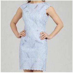 Antonio Melani shift lace dress w/scallop trim